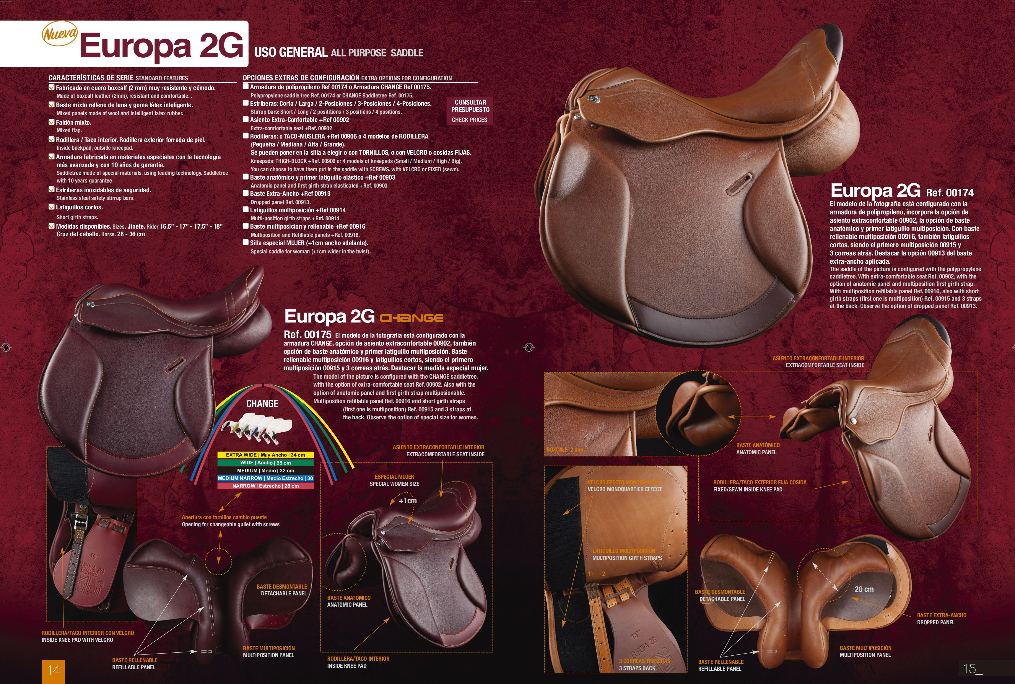 SILLA USO GENERAL EUROPA 2G ALLPURPOSE SADDLE